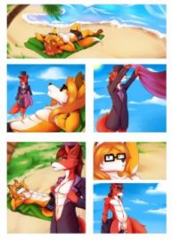 Cover A Foxy Day At The Beach