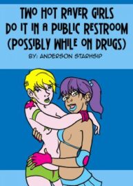 Cover Two Hot Girls Do It In A Public Restroom (Possibly While On Drugs)